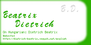 beatrix dietrich business card